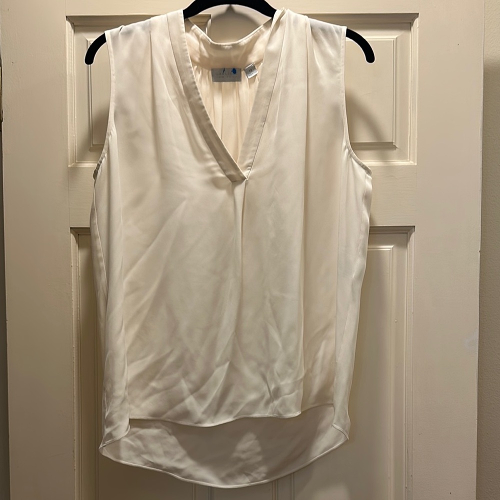 Carlisle Elegant Cream Sleeveless Top
